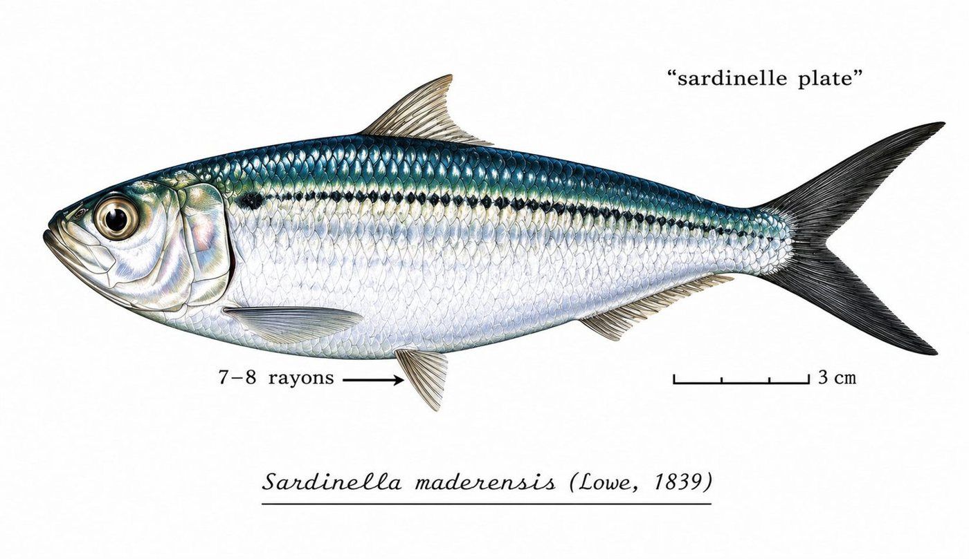 Planche d’identification : La Sardinelle plate